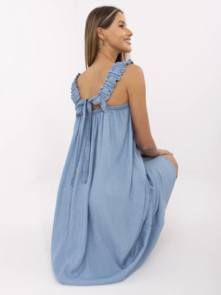 Rochie Dama Maxi, Oversize, ITALY MODA, Albastru de Vara