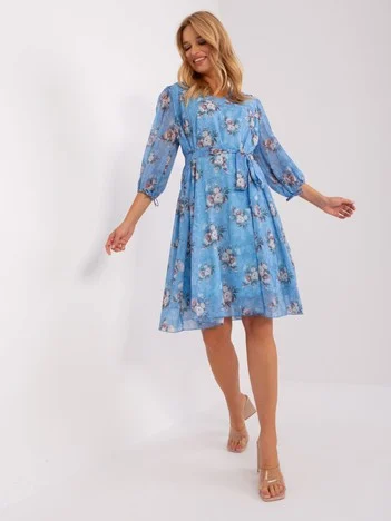 Rochie Dama Maxi, Floral, LAKERTA, Albastru