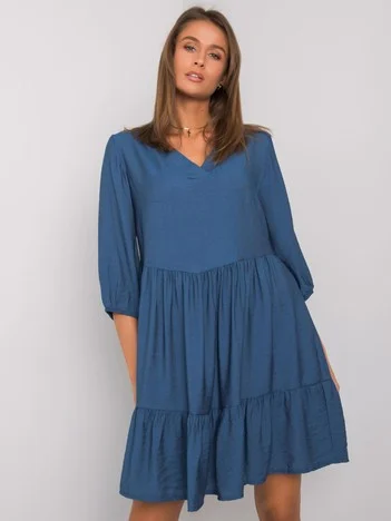 Rochie Dama Mini, Lejera, ex moda, Albastru Eleganta Office
