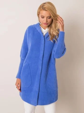 Palton Dama Maneca lunga, Oversize, Fashion Hunters, Albastru de Vara