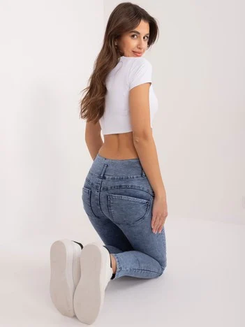 Blugi Dama Conica, Guler inalt, Only One Day Jack Berry, Albastru Casual