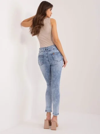 Blugi Dama Conica, Guler inalt, Only One Day Jack Berry, Albastru Casual