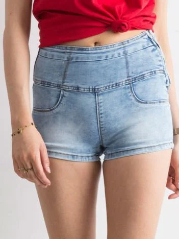 Pantaloni Scurti Dama Dreapta, Bumbac, LAULIA, Albastru Casual