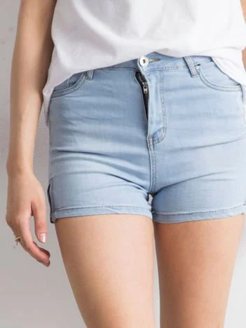 Pantaloni Scurti Dama Dreapta, Guler inalt, Goodies, Albastru Casual