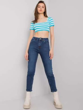 Blugi Dama Lunga, Conica, OREO JEANS, Albastru Eleganta Office