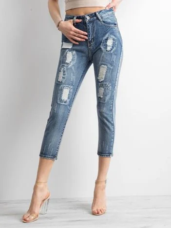 Blugi Dama 7/8, Conica, CHKELL.ELL Paris, Albastru Casual