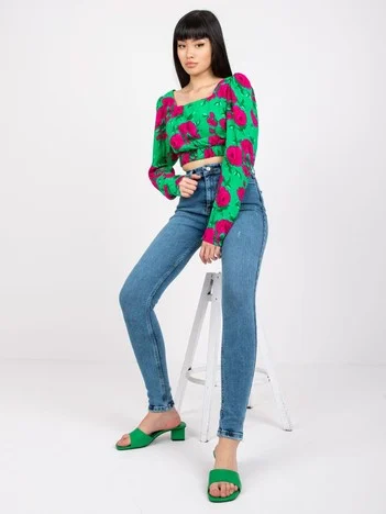 Blugi Dama Lunga, Conica, MOONART, Albastru Eleganta Office