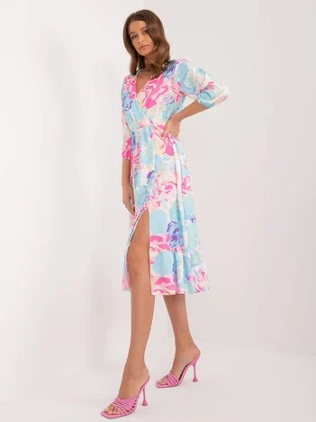 Rochie Dama Midi, Rochie dreapta, RUE PARIS, Albastru