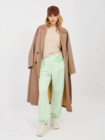 Pantaloni Dama Lunga, Elegant, ITALY MODA, Verde Eleganta