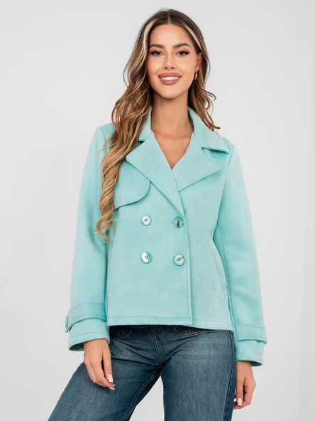 Jacheta Dama Mini, Guler inalt, Maya, Menta de Vara