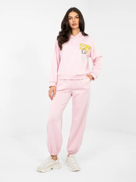 Compleu Dama Maneca lunga, Mansete elastice, RUE PARIS, Roz