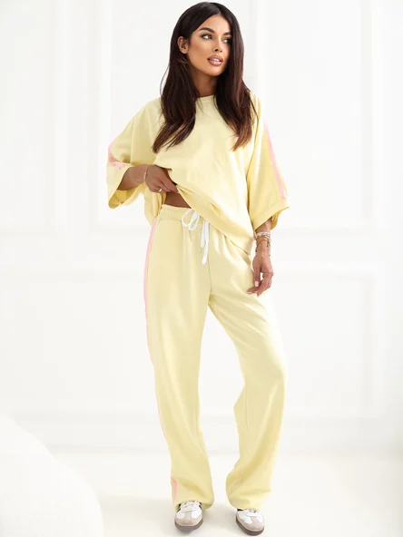 Compleu Dama Lunga, Dreapta, RUE PARIS, Galben Casual