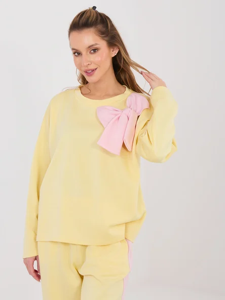 Compleu Dama Maneca lunga, Larga, RUE PARIS, Galben Casual
