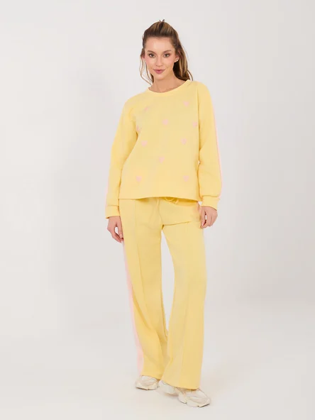 Compleu Dama Maneca lunga, Imprimat, RUE PARIS, Galben Casual