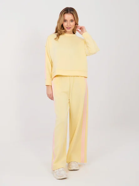 Compleu Dama Maneca lunga, Larga, RUE PARIS, Galben Casual