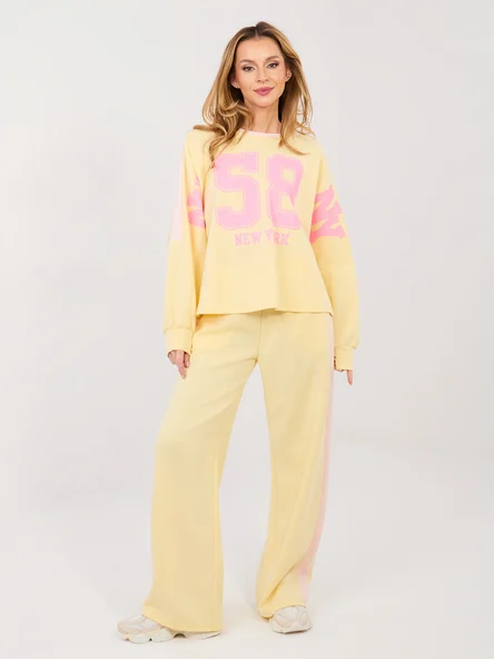Compleu Dama Maneca lunga, Larga, RUE PARIS, Galben Casual