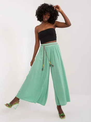 Pantaloni Dama Larga, Guler inalt, Och Bella, Fistic Casual