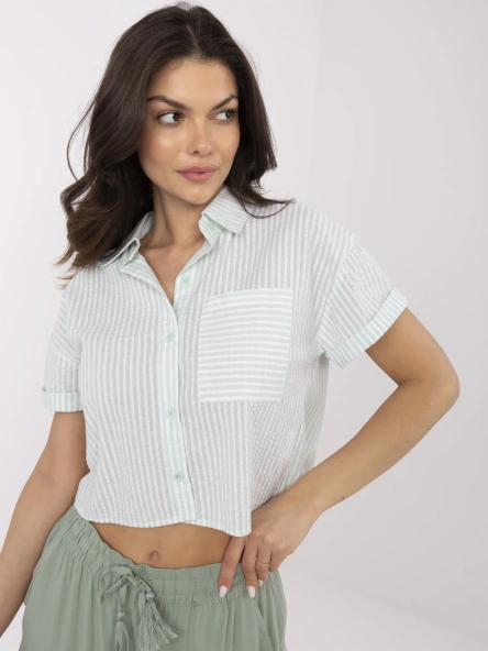Camasa Dama Mini, Dungi, Vinceotto, Verde Casual