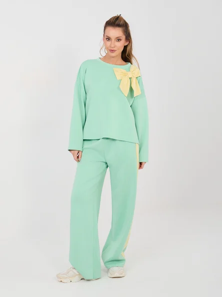 Compleu Dama Maneca lunga, Larga, RUE PARIS, Verde Casual
