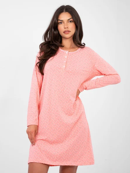Camasa de Noapte Dama Maxi, Rochie dreapta, Forever Pink, Portocaliu Marimi Mari