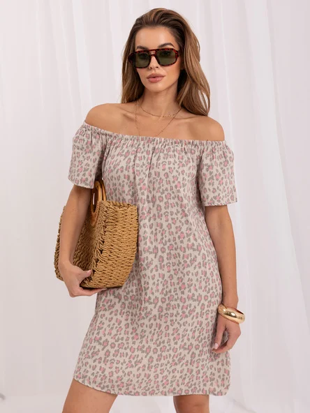 Rochie Dama Mini, Animal print, Sublevel, Roz de Vara