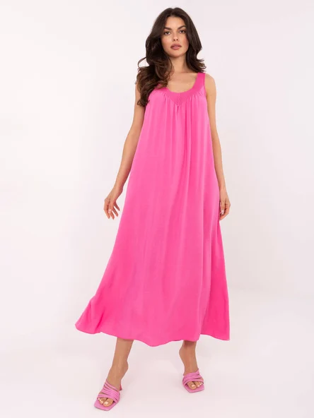 Rochie Dama Midi, Oversize, Och Bella, Roz de Vara