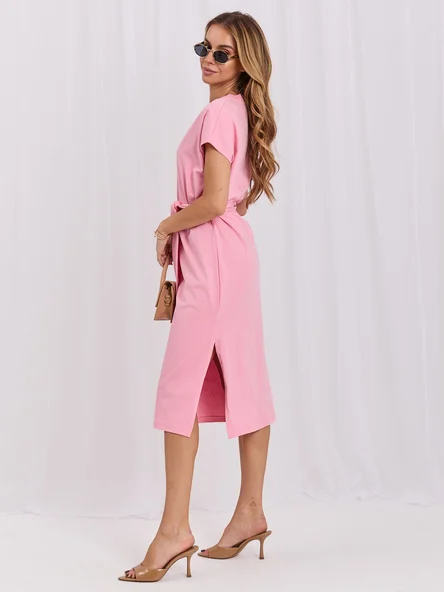 Rochie Dama Midi, Rochie dreapta, RUE PARIS, Roz Eleganta Office