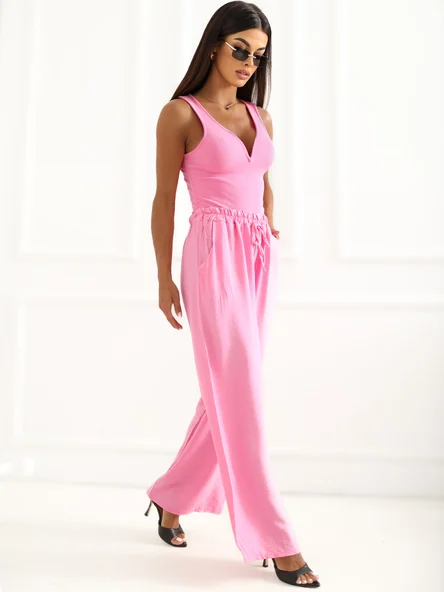 Pantaloni Dama Lunga, Larga, ITALY MODA, Roz
