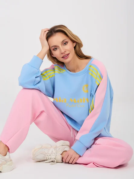Compleu Dama Maneca lunga, Larga, RUE PARIS, Roz Casual