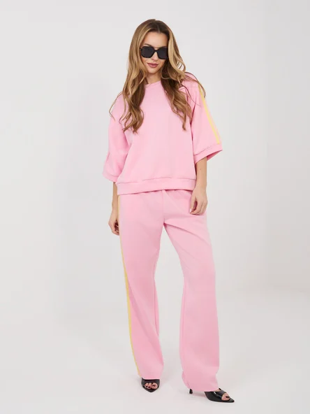 Compleu Dama Lunga, Dreapta, RUE PARIS, Roz Casual