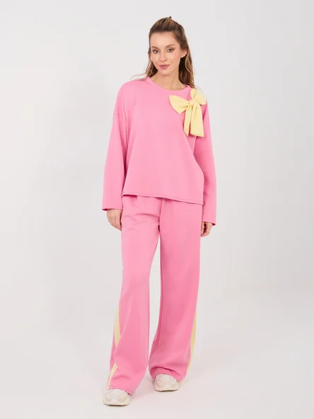 Compleu Dama Maneca lunga, Larga, RUE PARIS, Roz Casual