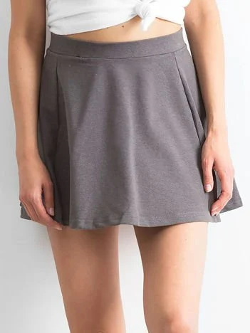 Fusta Dama Mini, Bumbac, PAMUK LINE, Gri de Petrecere