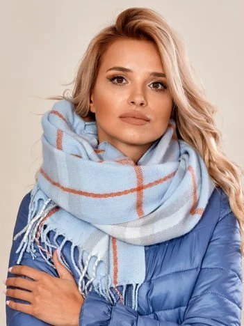 Esarfa Dama Carouri, Acril, Wool Fashion Italia, Albastru