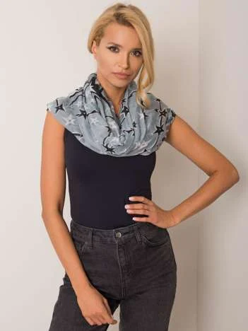 Bandana Dama Imprimat, Poliester, Fashion Hunters, Gri