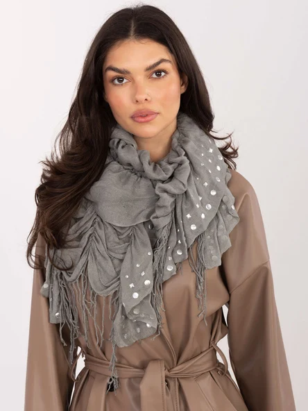Bandana Dama Imprimat, Viscoza, Fashion Hunters, Gri