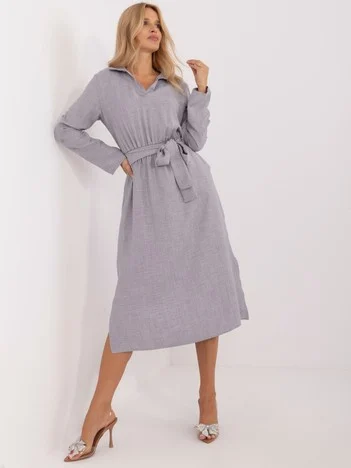 Rochie Dama Maxi, Lejera, LAKERTA, Gri Eleganta Office