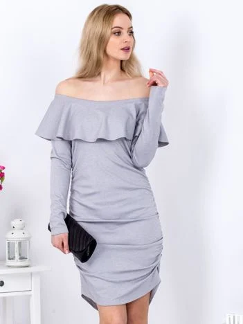 Rochie Dama Maxi, Rochie creion, City Donna, Gri de Petrecere