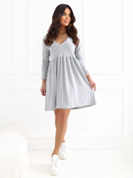 Rochie Dama Maxi, Lejera, RUE PARIS, Gri Casual