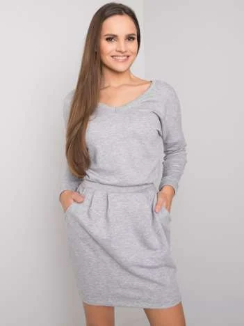 Rochie Dama Maxi, Rochie dreapta, RUE PARIS, Gri Eleganta Office
