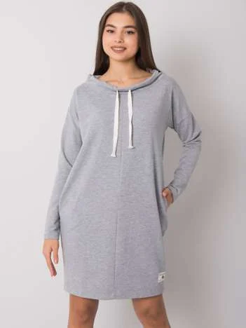 Rochie Dama Maxi, Rochie dreapta, RELEVANCE, Gri Casual