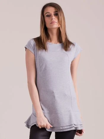 Tunica Dama Mini, Decolteu rotund, PAMUK LINE, Gri