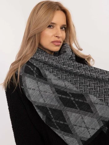 Bandana Dama Geometric, Viscoza, Fashion Hunters, Negru
