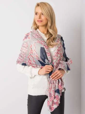 Bandana Dama Imprimat, Viscoza, Fashion Hunters, Gri