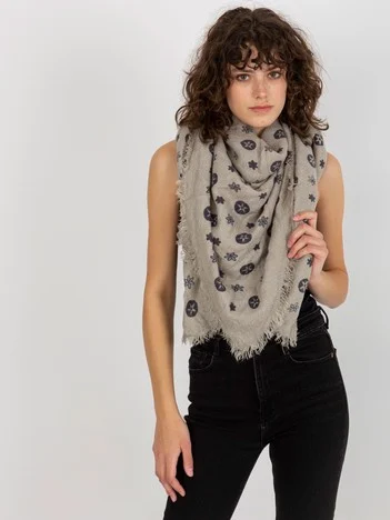 Bandana Dama Imprimat, Acril, Fashion Hunters, Gri