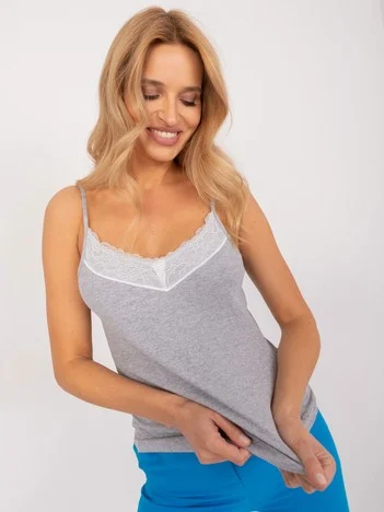 Bluza Dama Dungi, Decolteu in V, Sublevel, Gri Casual