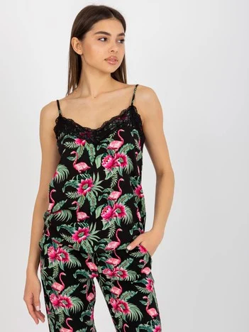 Bluza Dama Floral, Decolteu in V, Fresh Made, Verde Casual