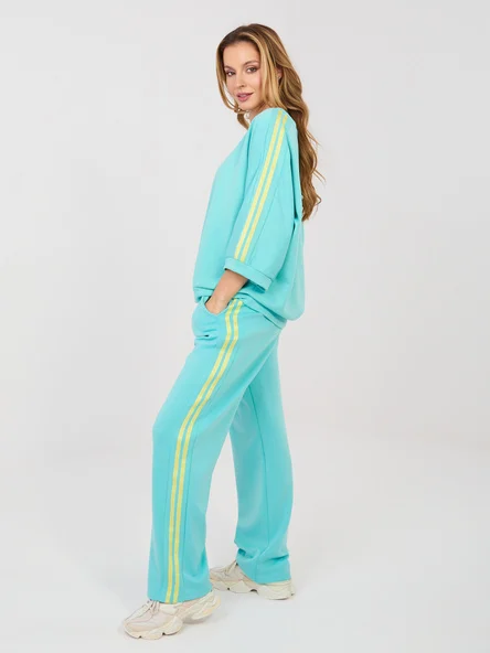 Compleu Dama Lunga, Dreapta, RUE PARIS, Turcoaz Casual