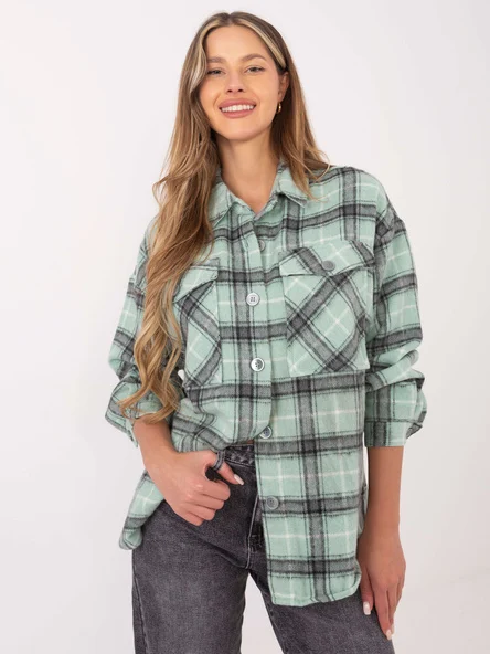Camasa Dama Maneca lunga, Carouri, Patiskha, Menta Casual