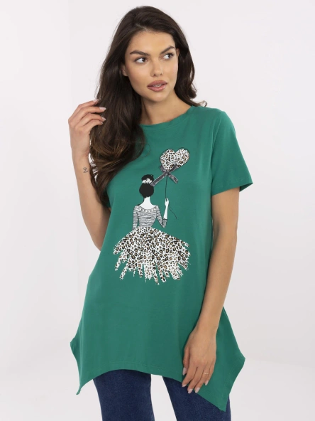 Bluza Dama Mini, Animal print, Calimera, Verde Casual