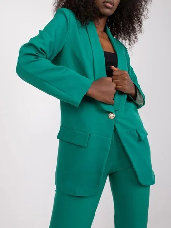 Sacou Dama Maneca lunga, Maneca lunga, ITALY MODA, Verde de Petrecere Marimi Mari